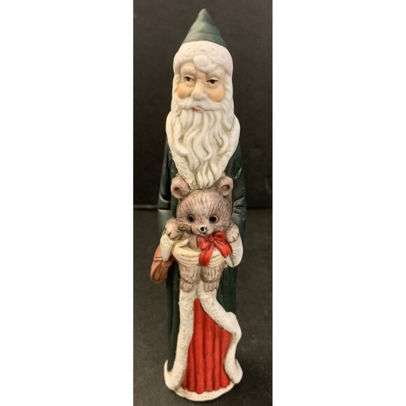 Two Old World Santa Claus Figurines Tall Style Christmas Decor - Picture 2 of 11